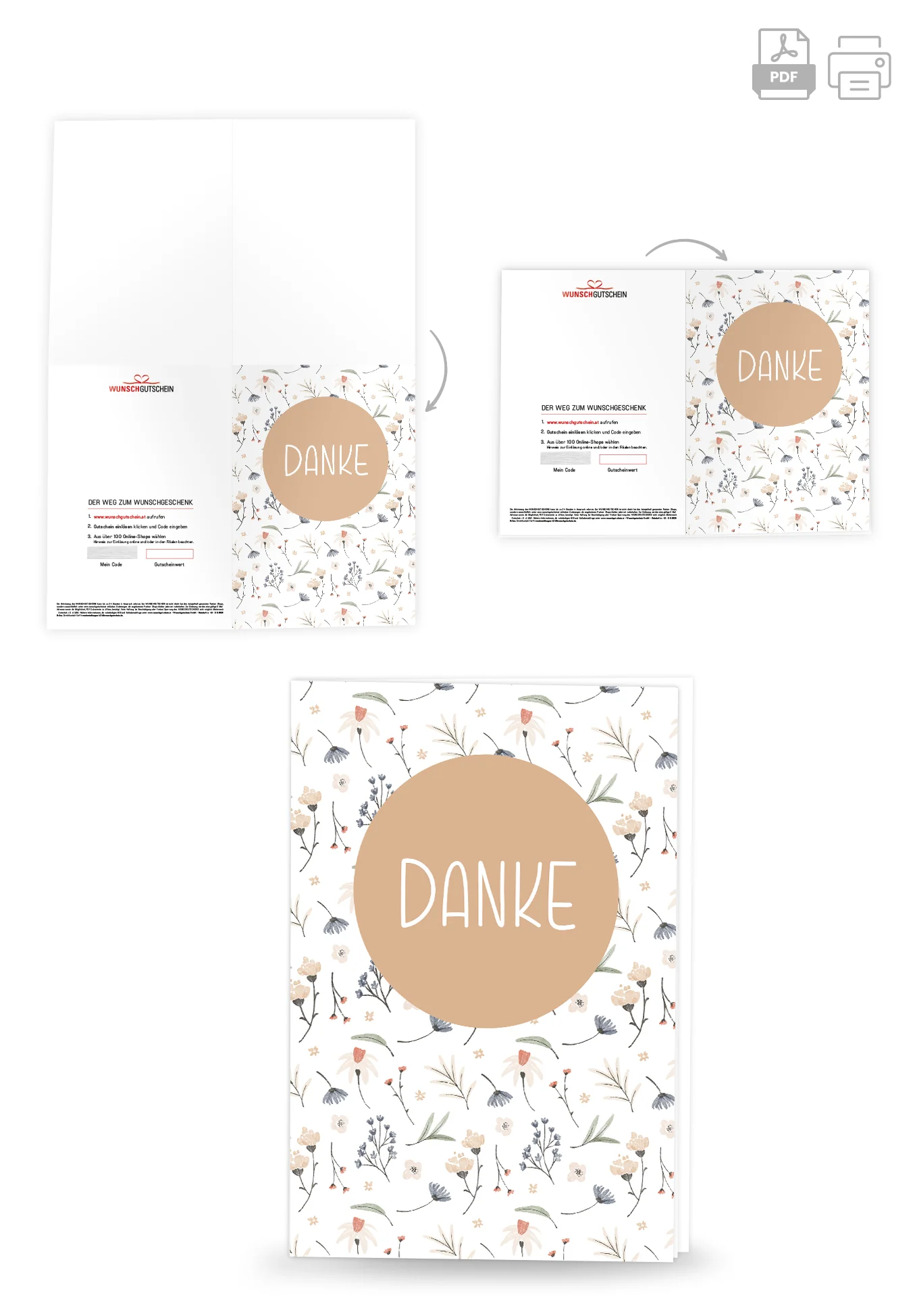 Danke - Blumen Weiß - Image 4