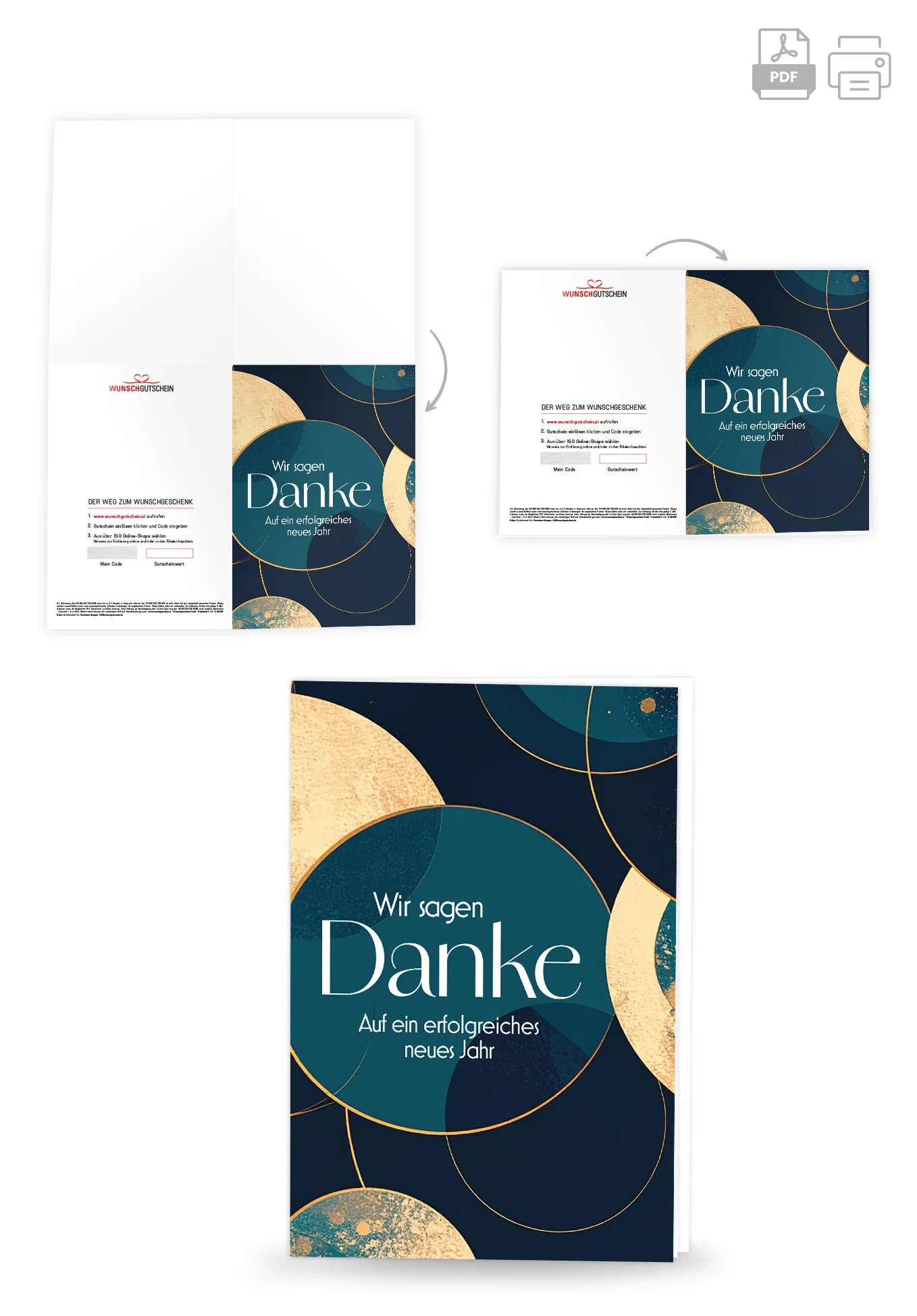 Erfolgreiches neues Jahr - Blau Gold Kreise - Image 4