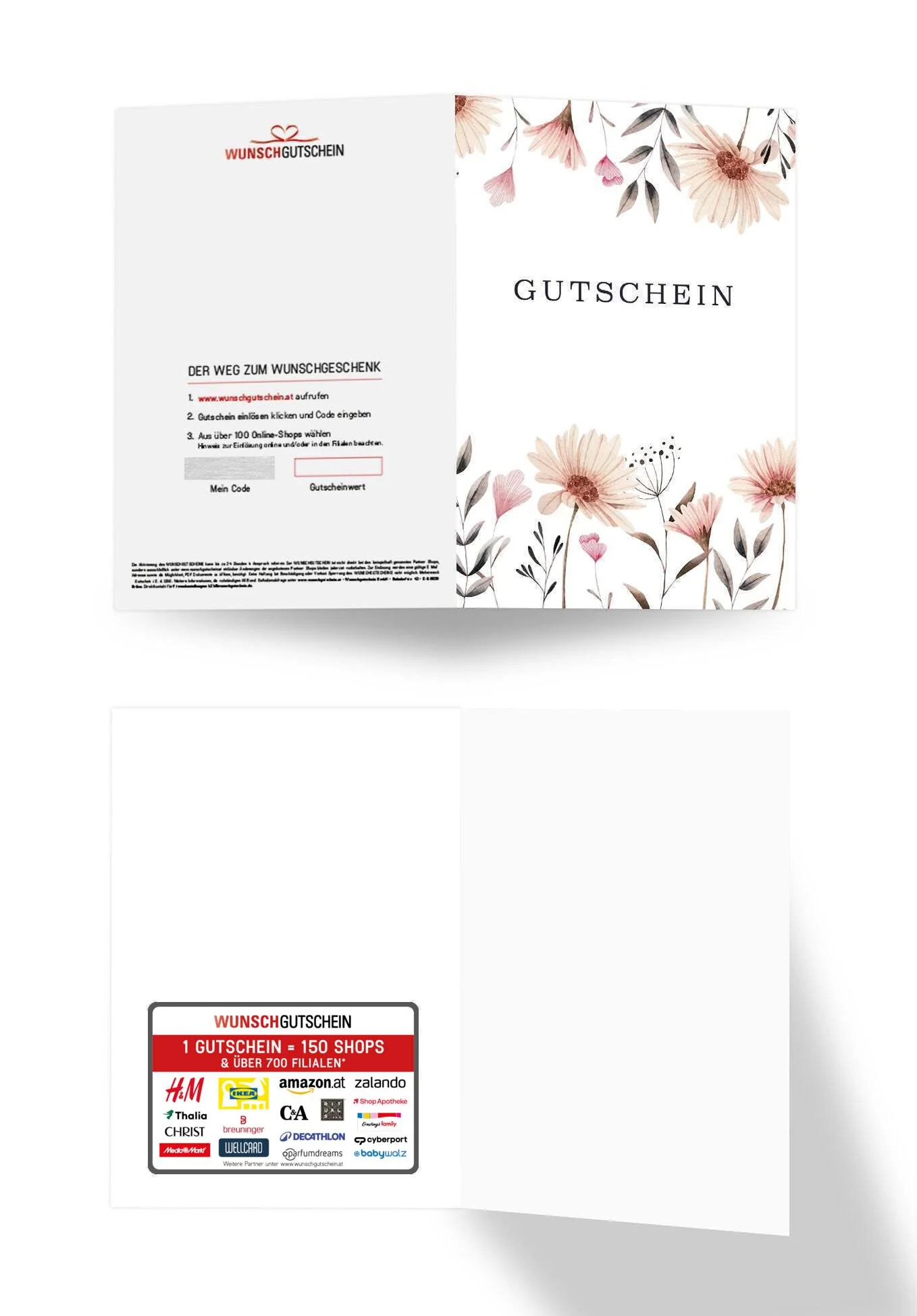 Gutschein - Blumen weiß - Image 3