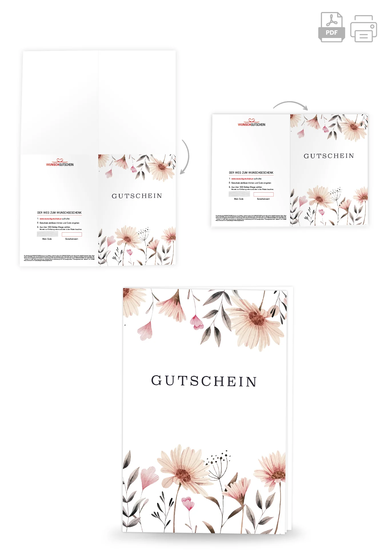 Gutschein - Blumen weiß - Image 4